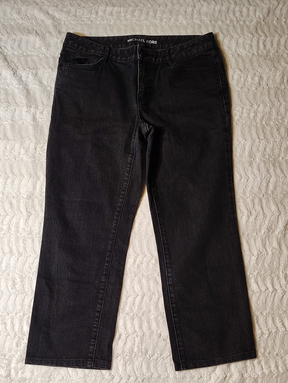 Michael Kors Women’s Black Straight-Leg Jeans